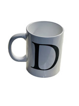 Royal Norfolk White Ceramic Personalized Letter D Coffee Mug 16 oz - £13.88 GBP