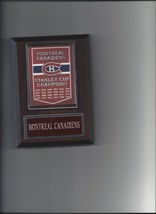 MONTREAL CANADIENS PLAQUE STANLEY CUP CHAMPIONS CHAMPS HOCKEY NHL - £3.94 GBP