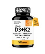 Sandhu&#39;s Vitamin D3 K2 Magnesium 5000 IU 120mcg K2 Capsules 120 Count (P... - $26.73