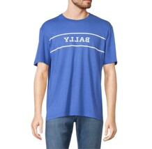 Bally men's printed logo short sleeve t-shirt Blue - €136,10 EUR