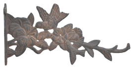 Hummingbirds Plant Hanger Decorative Cast Iron Flower Basket Hook 11.625&quot; - £13.80 GBP