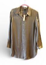 Chico's Metallic Shimmer Top Blouse Black Label 3 NWT - $24.75