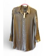 Chico's Metallic Shimmer Top Blouse Black Label 3 NWT - $24.75