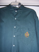 POLO RALPH LAUREN Men&#39;s Shirt Vintage Crest L/S Cotton Green Size L - $44.00