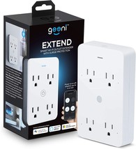 Geeni Smart Wi-Fi 4 Outlet Plug With Surge Protection, White, 1, No Hub Needed. - £25.70 GBP