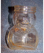 Vintage Tuxedo Man Clear Glass Bottle-Sun-Ra-4 inches tall-Lot 11 - £10.70 GBP