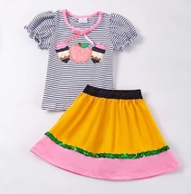 NEW Boutique Pencil Girls Back to School Skirt Outfit Set - £4.77 GBP+