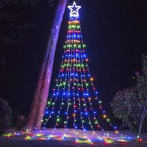 Luces Navideñas Para Exterior Árbol Estrella De Navidad Luz Impermeable ... - $43.51