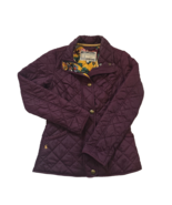 Tom Joule Jacket Size 4  Purple Color With Floral Lining. Quilted-Boldly... - $28.91 CAD