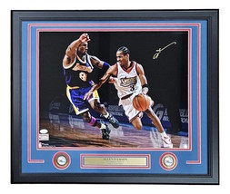 Allen Iverson Signed Framed 16x20 Philadelphia 76ers vs Kobe Photo JSA Hologram - £186.65 GBP