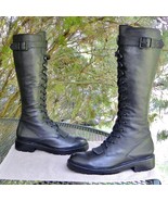 Vintage FRYE Leather 16&quot; Jack BOOTS Lace Up-Top Buckle-medial zip-Kiltie... - $411.54 CAD