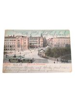 Postcard Lepzig Germany View Of Petersstrasse Street Streetcars Posted - $11.50 CAD