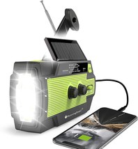 Solar Emergency Radio Hand Crank Weather Radio With Lamp Cell Phone Charger - £54.40 GBP