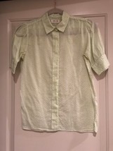 EUC MiH yellow mini floral print short sleeve blouse SZ XS - £26.72 GBP