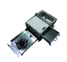 580*390*310mm Pull Type Ketchen 1 Burner Gas Cooker With Sink Boat RV GR-C001 - $1,187.00