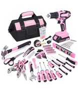 232-Piece 20V Pink Cordless Lithium-Ion Drill Driver And Home Tool Set, ... - £175.74 GBP