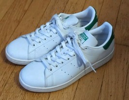 Adidas STAN SMITH Primegreen White Green Women&#39;s 7.5 39.5 EUC! - $26.99