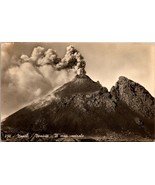 Italy Napoli - Vesuvio - Il cona centrale RPPC Unposted Antique Postcard - £10.40 GBP