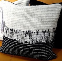 IKEA NÄSSELMAL Cushion Cover Handmade Black/White Double Sided 20x20&quot; Na... - £19.49 GBP