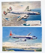 Eastern Air Lines 88 Passenger Super Constellation &amp; Silver Falcon Postc... - $17.82