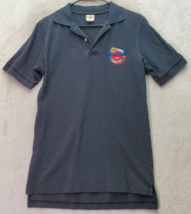 Hard Rock Cafe Polo Shirt Mens Medium Black Singapore Short Sleeve High Low Slit - £18.11 GBP
