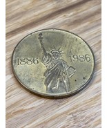 Vintage Statute of Liberty 1886-1986 Souvenir Travel Challenge Coin KG JD - $376.14 MXN
