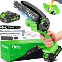 TIETOC Mini Chainsaw Cordless 6 Inch [Gardener Friendly] Super Handheld - £35.39 GBP