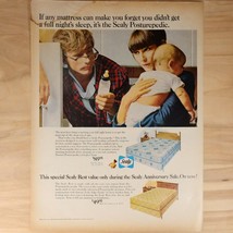 Vtg Sealy Posturepedic Mattress GM AC Oil Filters Full Page Ad from 1967 - £5.84 GBP