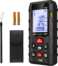 Laser Measure 196Ft, Charcity Laser Distance Meter 60M(M/In/F) with 2 Bu... - £36.15 GBP