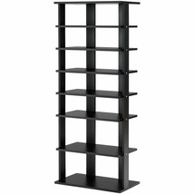 7-Tier Double Shoe Rack Free Standing Storage Cabinet Space Saver Tower Patented - £88.46 GBP