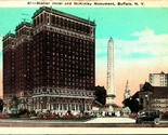 Statler Hotel McKinley Monument Buffalo New York NY 1929 WB Postcard - $3.91