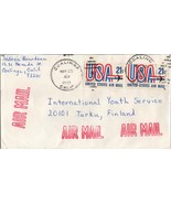 ZAYIX - United States Air Mail 1973 21c USA pair Coalinga, CA to Turku, ... - $2.25