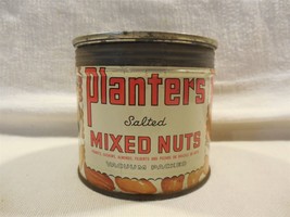 Vintage 1940&#39;s/50&#39;s Planters Peanut Mr Peanut Mixed Nuts Tin Can 7 Ounces - £14.57 GBP