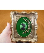 CFA20-3) FRAMED CAMEO African American Woman Victorian brass desk shelf ... - $80.71 CAD