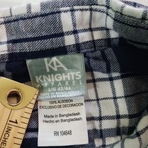 KA Knights Apparel Auburn University Men’s Blue Cotton Plaid Shirt Long Sleeve L image 3