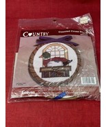 NEW Janlynn Country Counted Cross Stitch Kit 5&quot; Round VTG 1986 Mallard Duck - £9.12 GBP