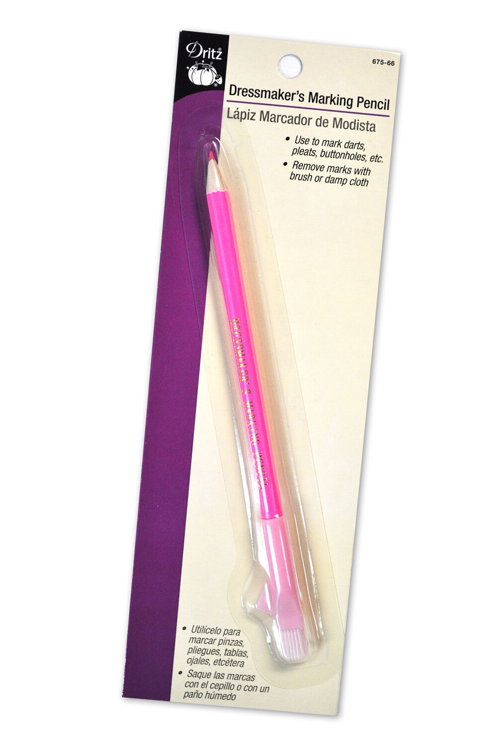 Dressmaker&#39;s Marking Pink Pencil With Brush - $4.95