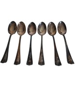 6 c1919 1847 Rogers Bros XS Triple Cromwell Pattern Dessert spoons Silve... - $15.20