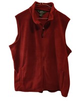 Women&#39;s Woolrich Fleece Vest Size 2XL Zipper Front Red - £27.46 GBP