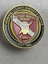 Howard County Sheriff&#39;s Office Dive Team 1940 In Honor of 34 76 Challenge Coin - £51.43 GBP