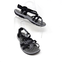 Skechers Womens Memory Foam Black Gray Criss Cross Sandals Size 10 - €16,79 EUR Skechers Womens Memory Foam Black Gray Criss Cross Sandals Size 10 - €16,79 EUR