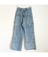 BDG Urban Outfitters Carpenter Blue Jeans Elastic Tie Waist High Rise Sl... - $68.56 CAD