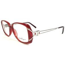 Salvatore Ferragamo Eyeglasses Frames 2583-B 459 Red Silver Crystals 51-15-130 - £58.75 GBP