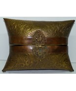 Vintage Arts &amp; Crafts Brass and Copper Woman&#39;s Evening Purse Bag, W 17.5cm - £70.03 GBP