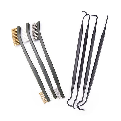 Double-end 3pcs Steel Wire Brush &amp; 4pcs Nylon Pick Set Universal  Cleaning Kit   - £130.77 GBP