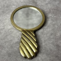 Estee Lauder Vintage Travel Mirror Handheld Mini Gold Tone. 5” length - $13.32