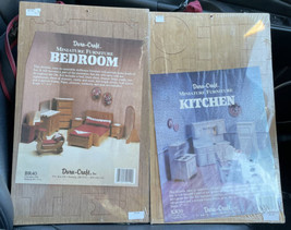 Lot Dura-Craft Wooden Miniature Dollhouse Furniture Kitchen KR30 Bedroom BR40 - £19.71 GBP