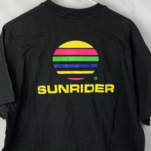 Vintage Sunrider T Shirt Single Stitch USA Black Crew Logo Tee 90s Men’s XL - £15.70 GBP