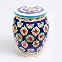 Zaer Ltd. 17.75&quot; Tall Ceramic Stoneware Stools in Multi Color Options (C... - £169.59 GBP