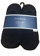Mens No Show Socks Black 12 Pair Super Value Pack CLUB ROOM $40 - NWT - £7.16 GBP